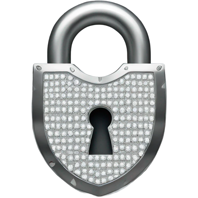 lock made of diamond emoji