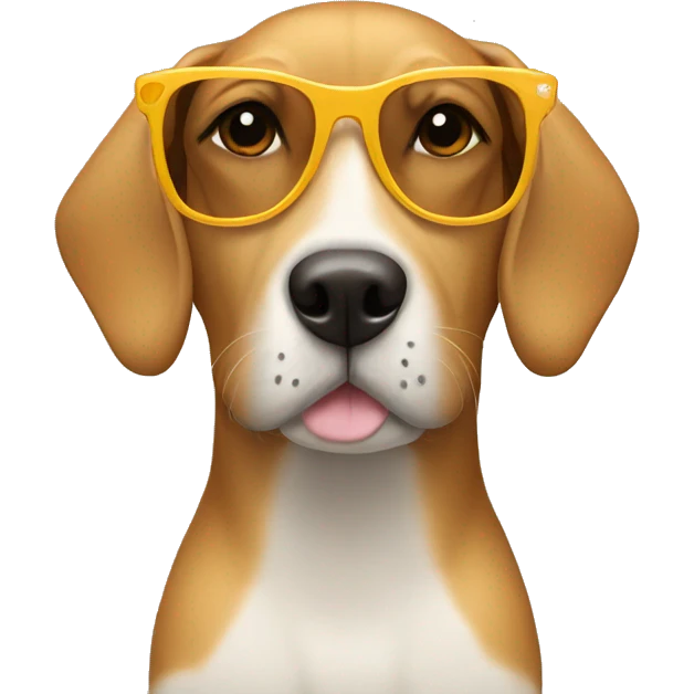 Dog with sungalases emoji