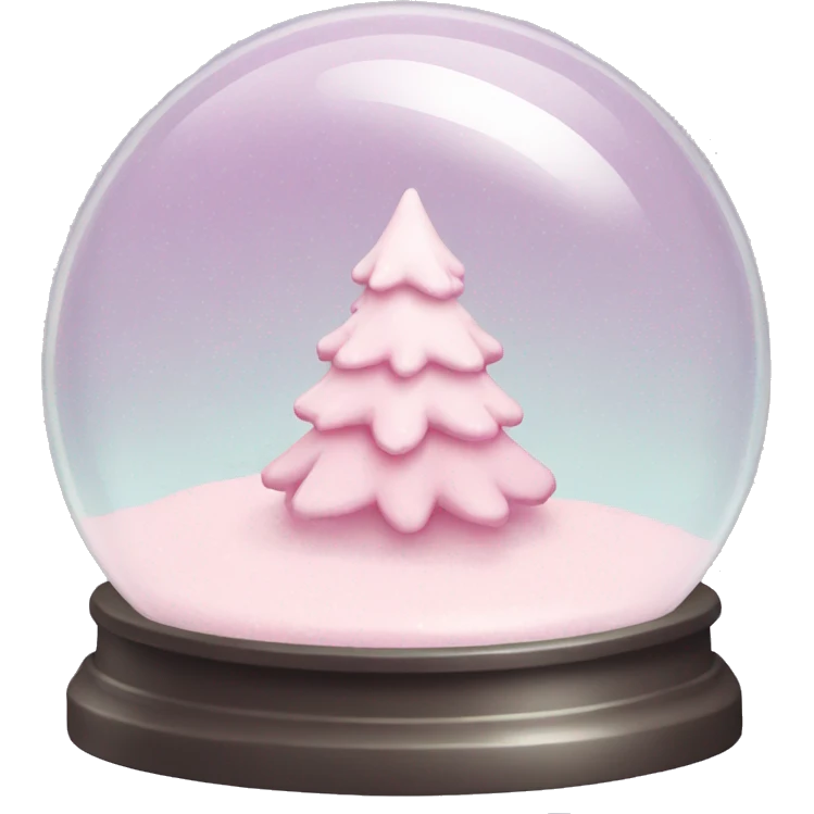 Pastel pink snow globe emoji