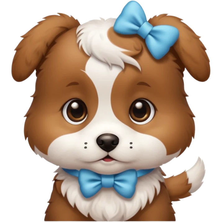 This puppy 🐶 with a bow emoji