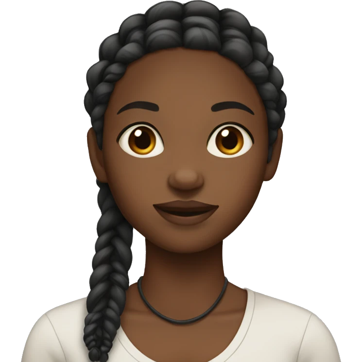 Black girl with braids  emoji