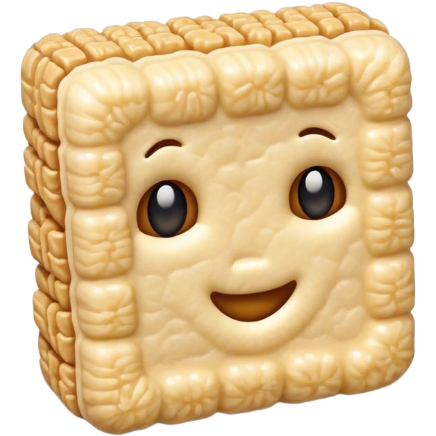 Rice krispie treat without face emoji