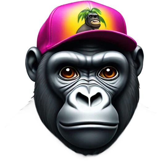 Gorilla with SnapBack on  emoji