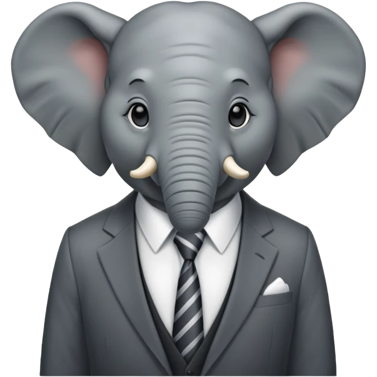 elephant mafia boss with suit and tie emoji