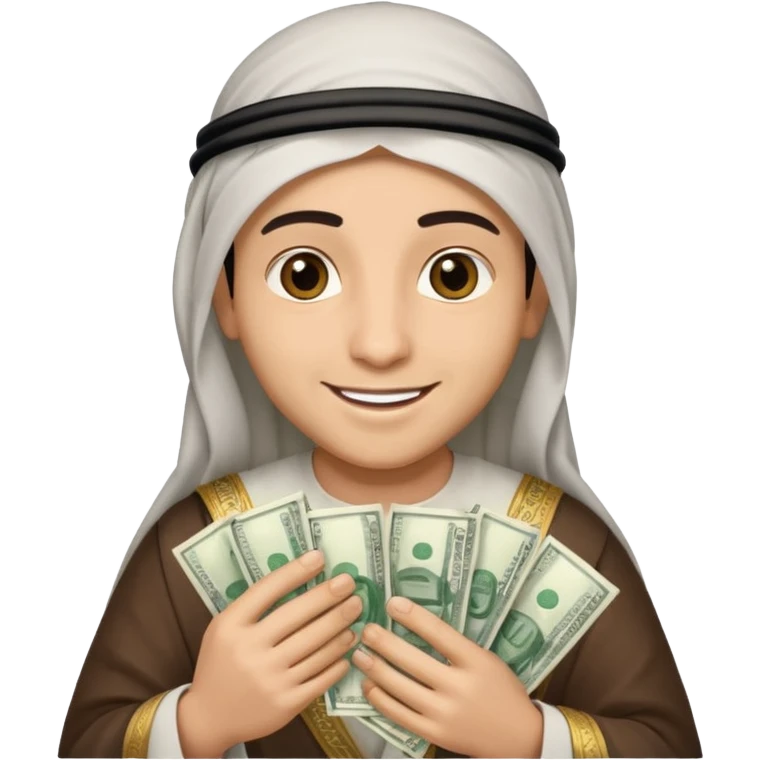 Un árabe con mucha plata  emoji