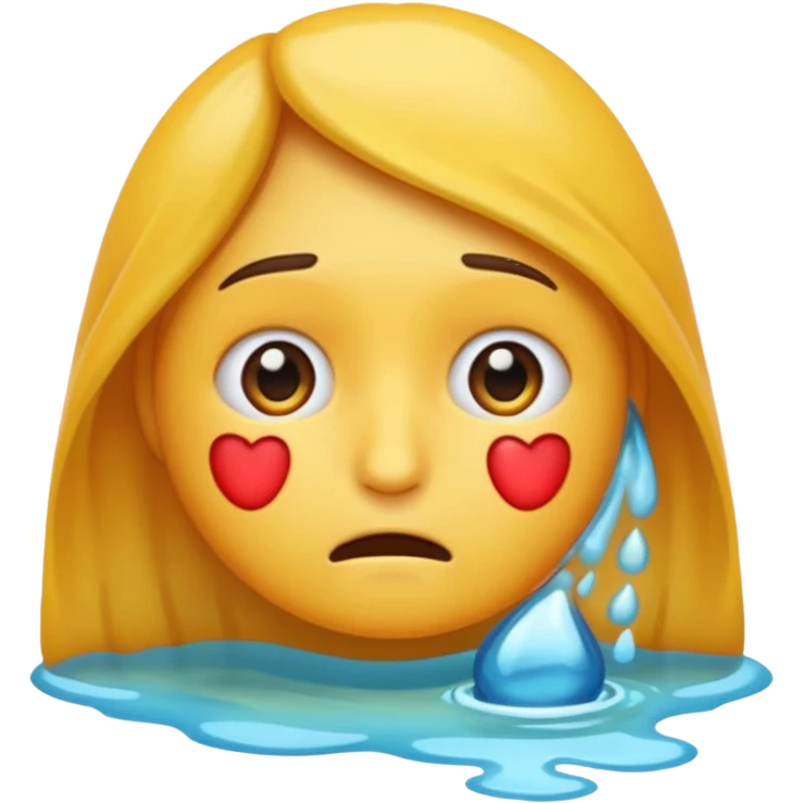 Crea un emoji de una person fea llorando emoji