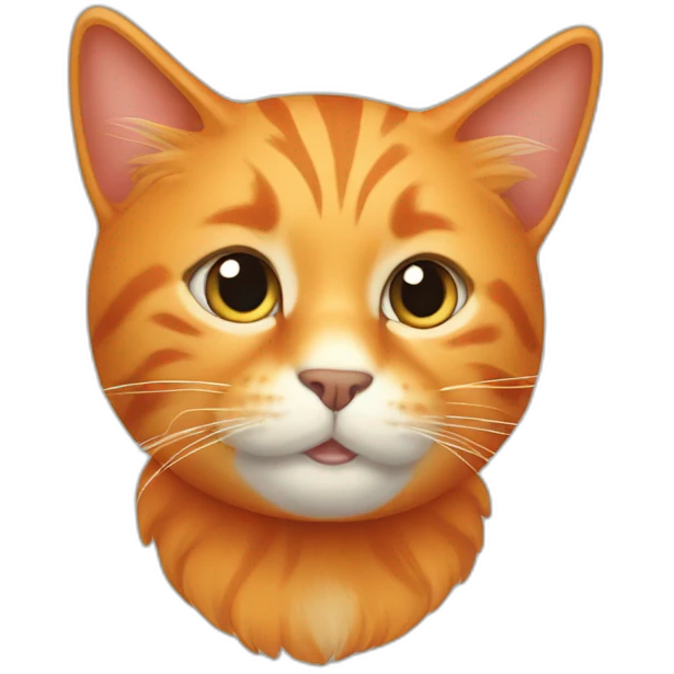 gliding orange cat emoji