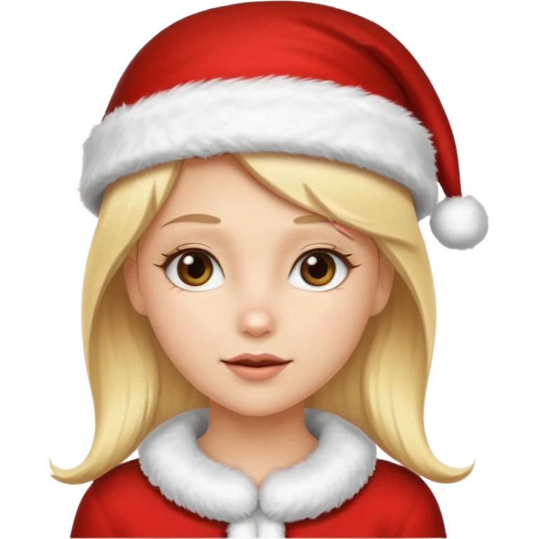 Blondie girl santa clauss emoji