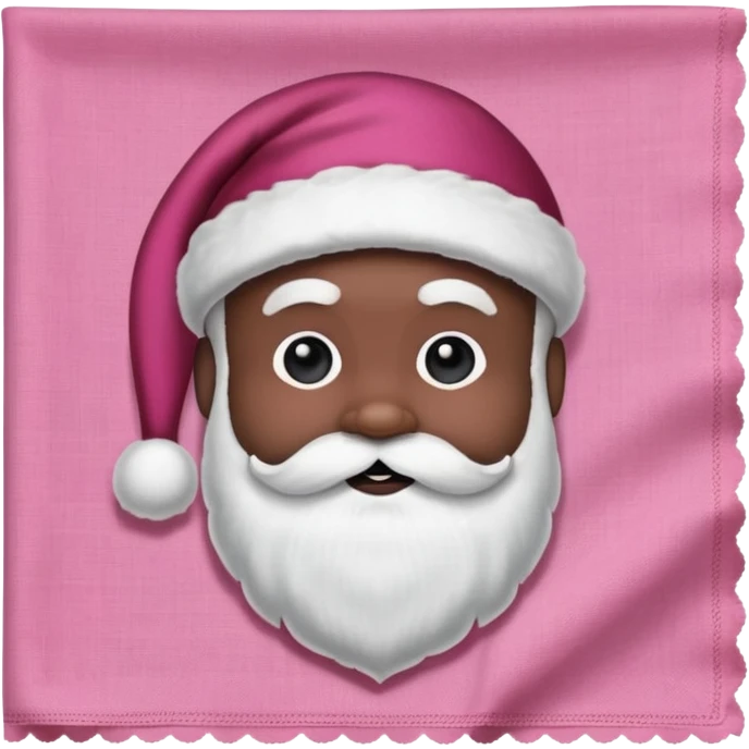 Can you make me a pink napkin with a black Santa on it  emoji