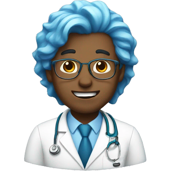 Doctor thing but blue emoji