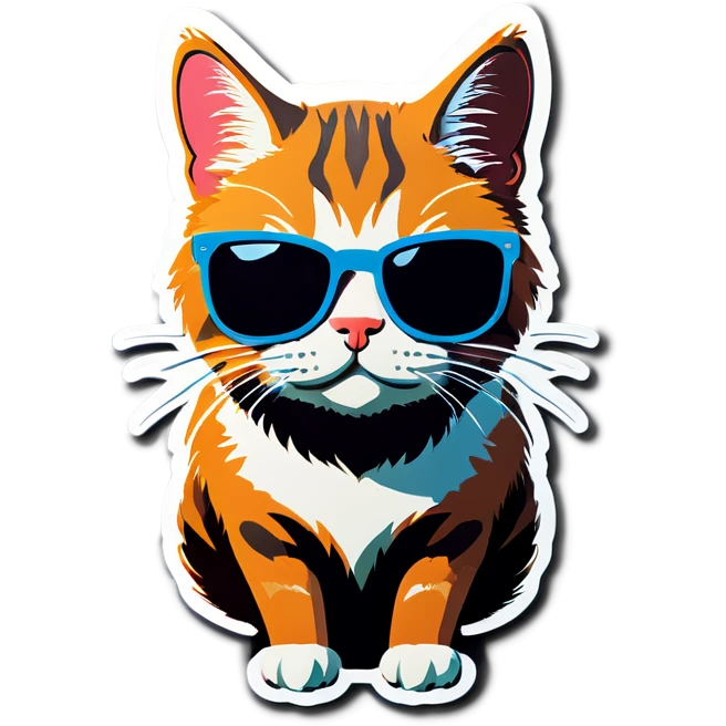 Cat with sunglasses emoji