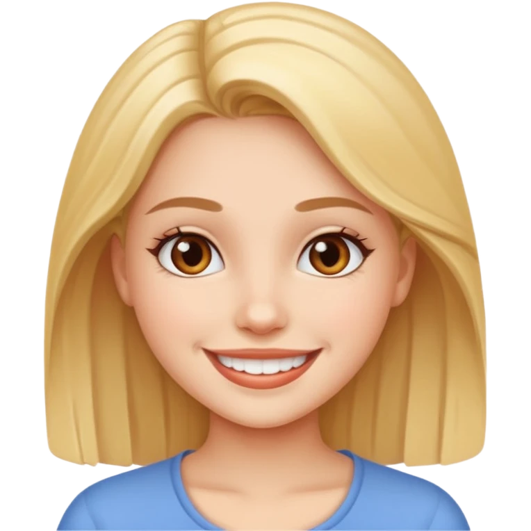 Beautiful girl smile  emoji