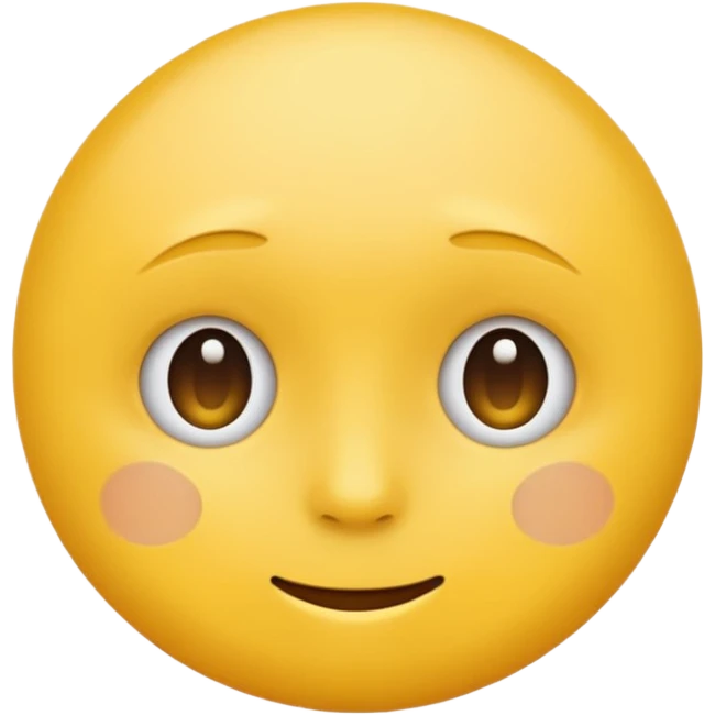 Emoji, yellow round neutral face emoji