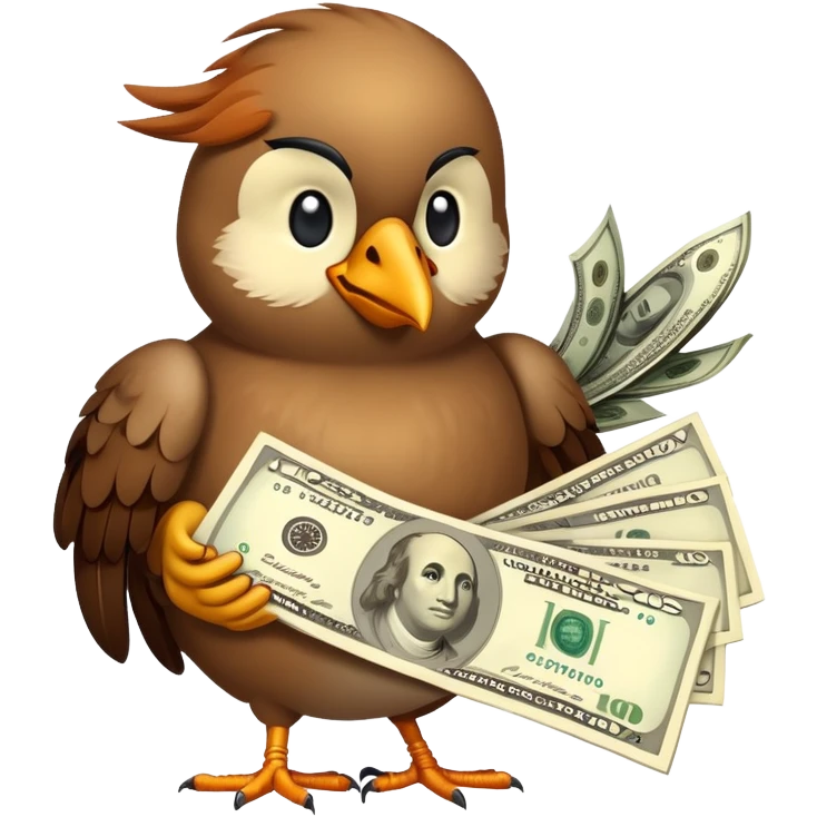 Bird have money emoji