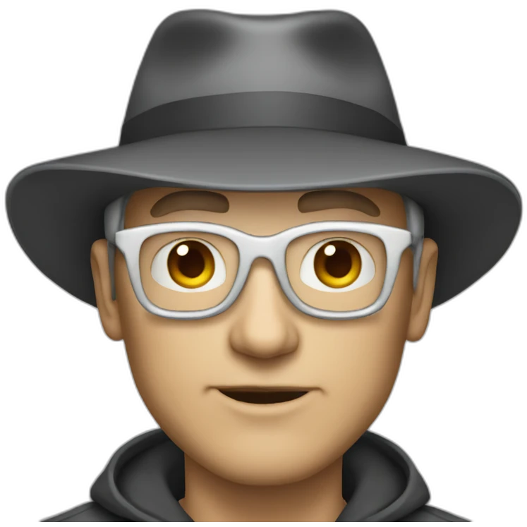 Middle-aged white-hat hacker emoji