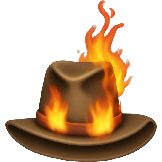 burning hat emoji