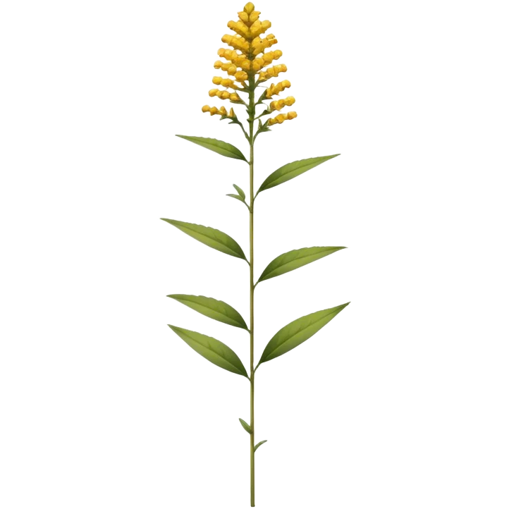 single Goldenrod, straight stem emoji