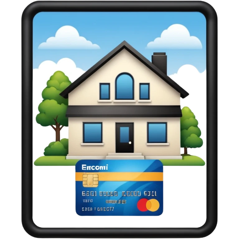 casa con tarjeta de credito emoji