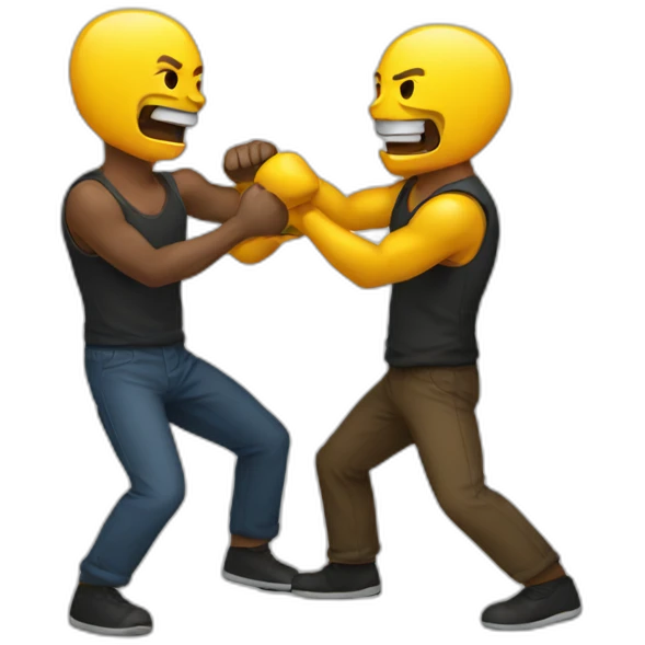Two men fight emoji