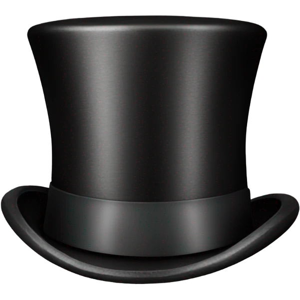 realistic top hat emoji