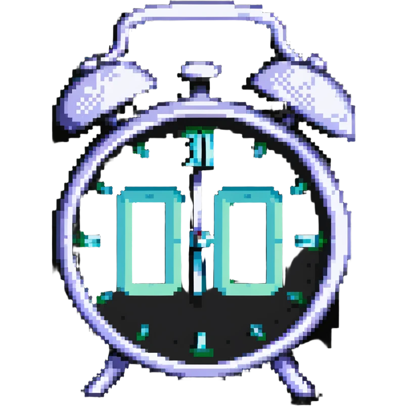 alarm clock with discount percentage emoji