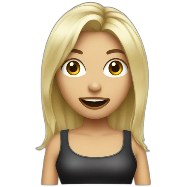 femal metal singer emoji