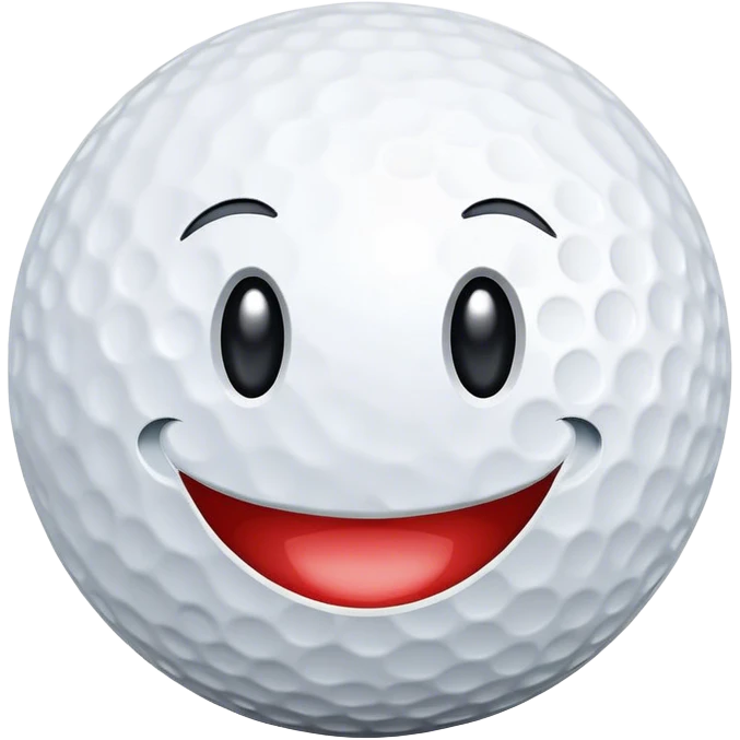 Smiling golf ball emoji
