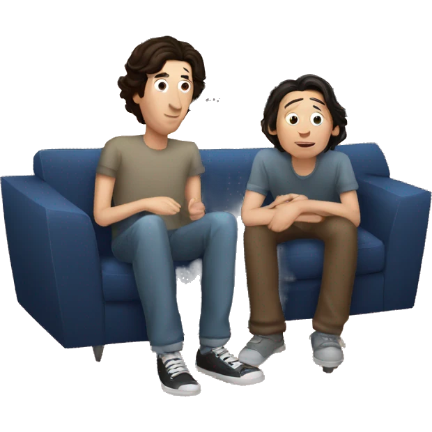 ET and Adam driver watching tv  emoji