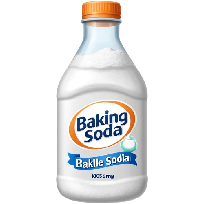 baking soda, bottle. emoji