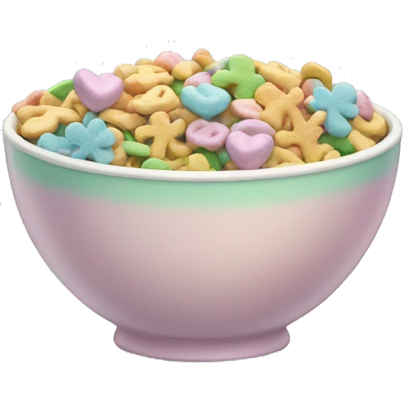 Pastel bowl full of Lucky charms  emoji