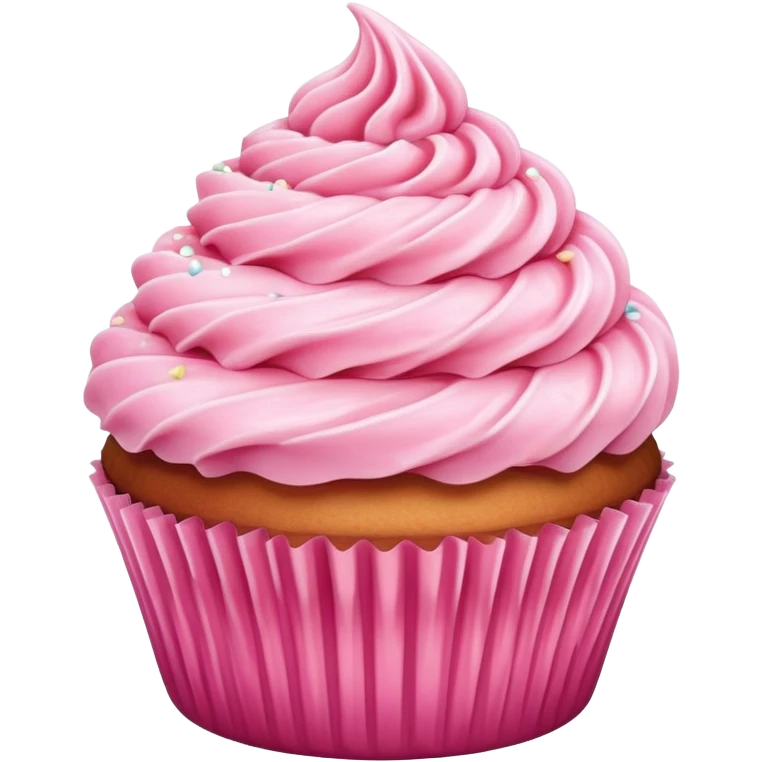 cupcake with pink icing emoji