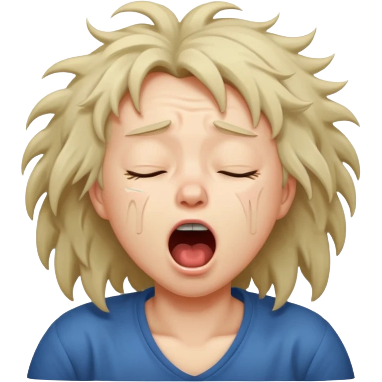 yawning sleepy character emoji