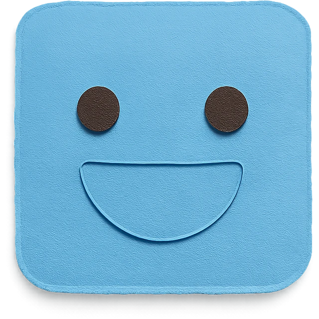 square in hex color #85c0f9 with textured edges emoji