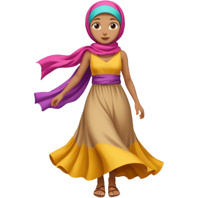 desert woman colorful emoji