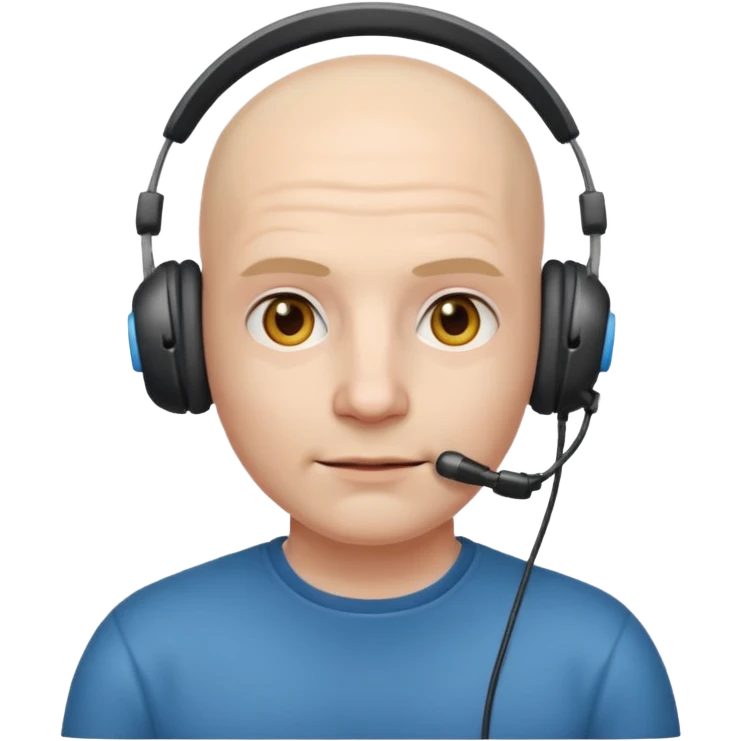 Gamer bald  emoji