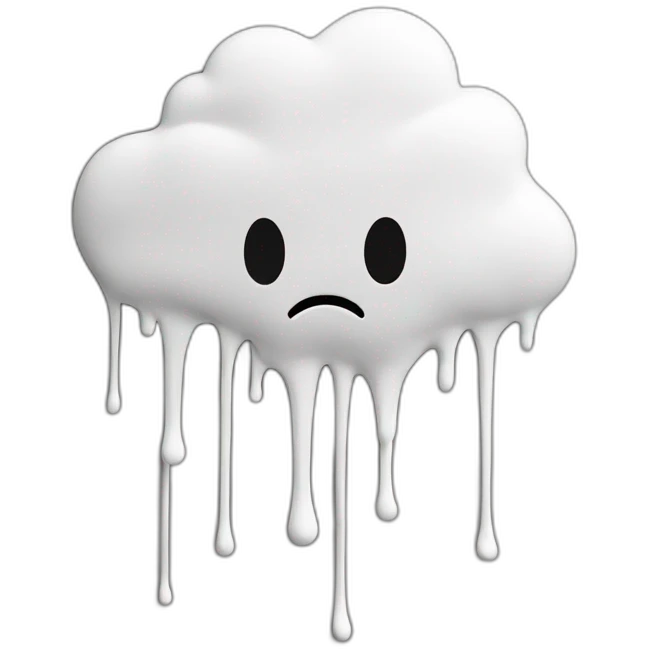 white paint splashed on the wall and dripping down emoji