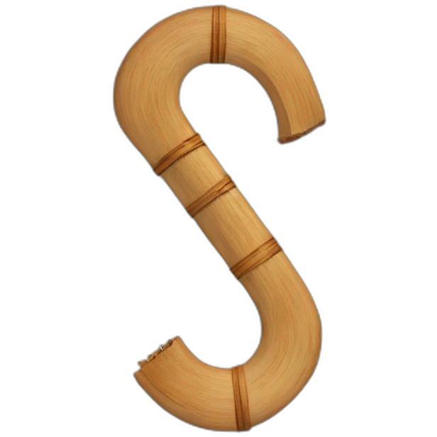 question mark made out of drum sticks emoji