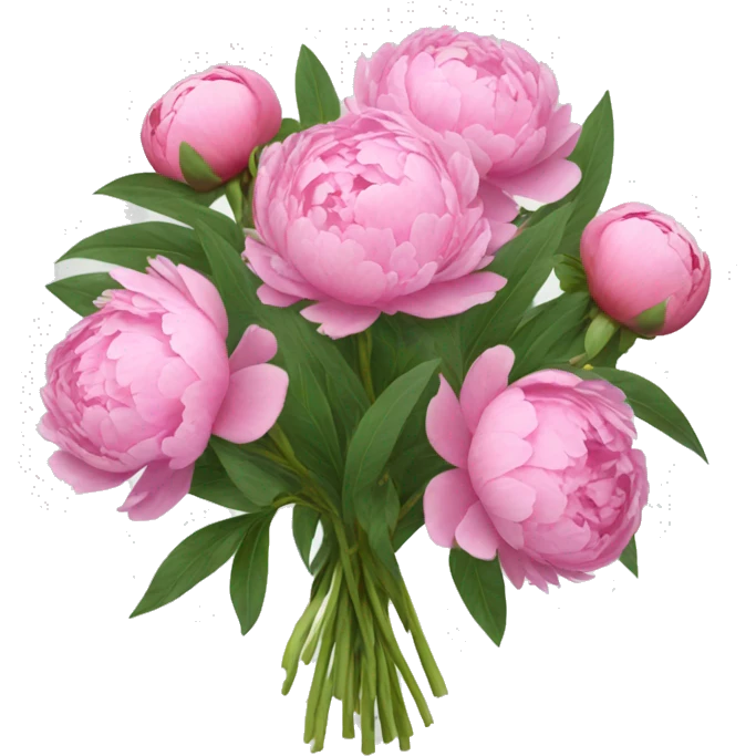 a bouquet of peonies   emoji