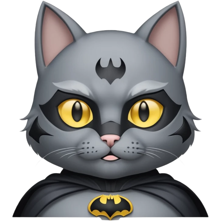 Grey Cat as Batman  emoji