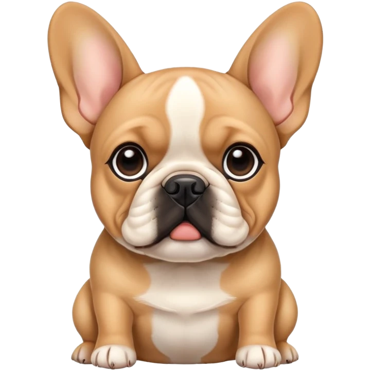 Light brown French bulldog black nose  emoji