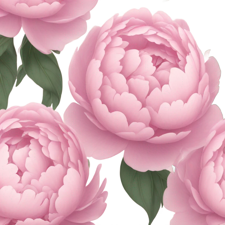 peonies with soft pink he emoji