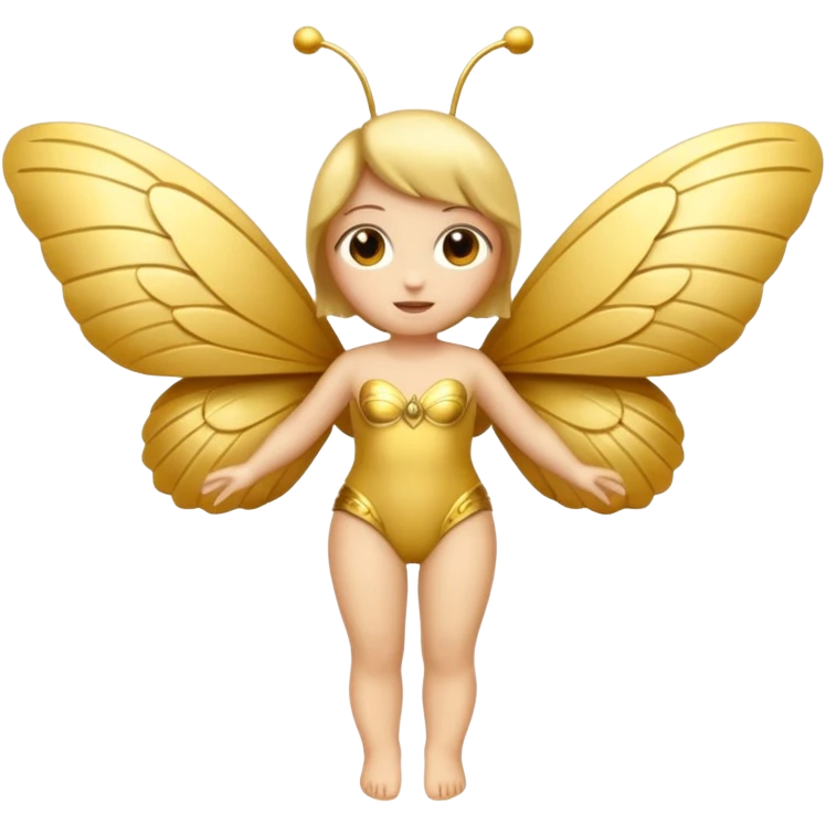 Quiero una mariposa con cuerpo de micrófono todo dorado  emoji