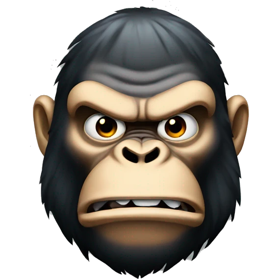 Emoji of an angry face of Kong ape. emoji
