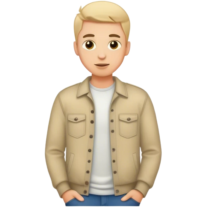Chill guy with hands in pockets  emoji