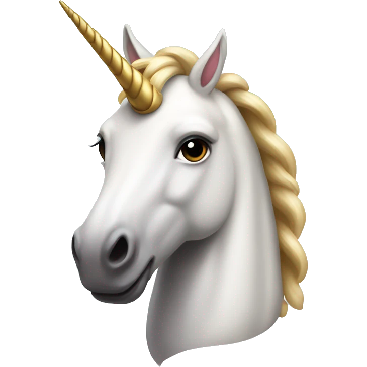 Realistic unicorn emoji