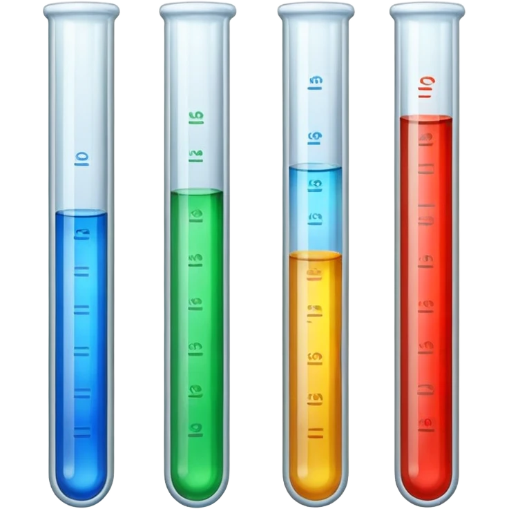Labels texts on test tubes. emoji