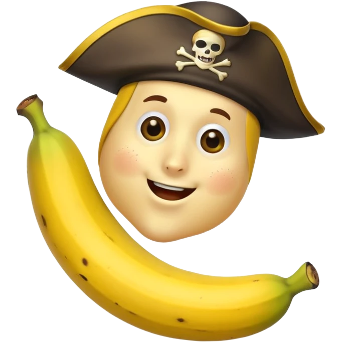 banana with pirate hat  emoji