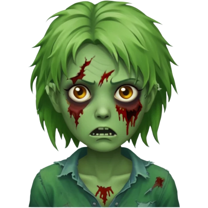 Faça uma zombie verde mulher  emoji