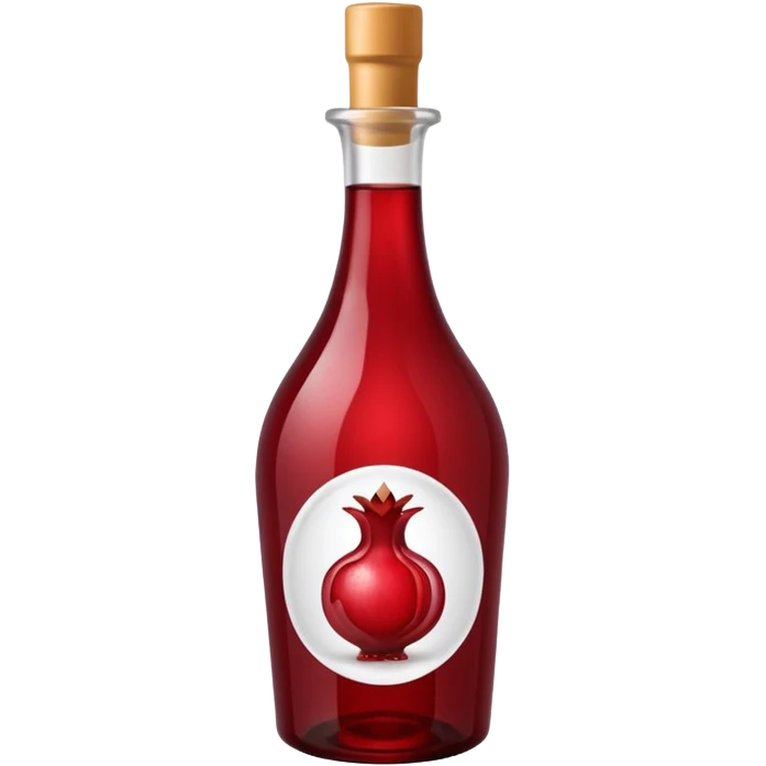 Pomegranate Syrup in a wine bottle emoji
