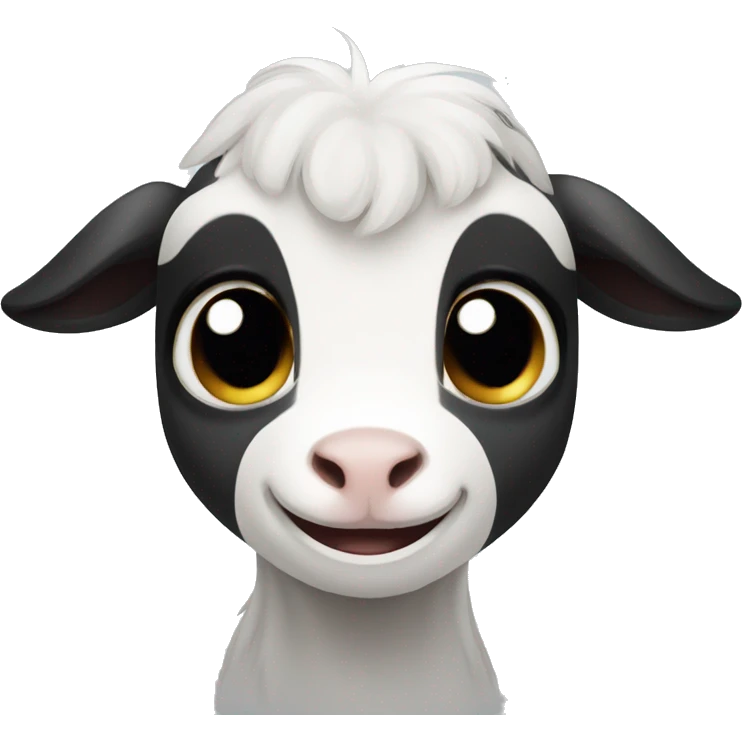 black and white baby goat crying emoji
